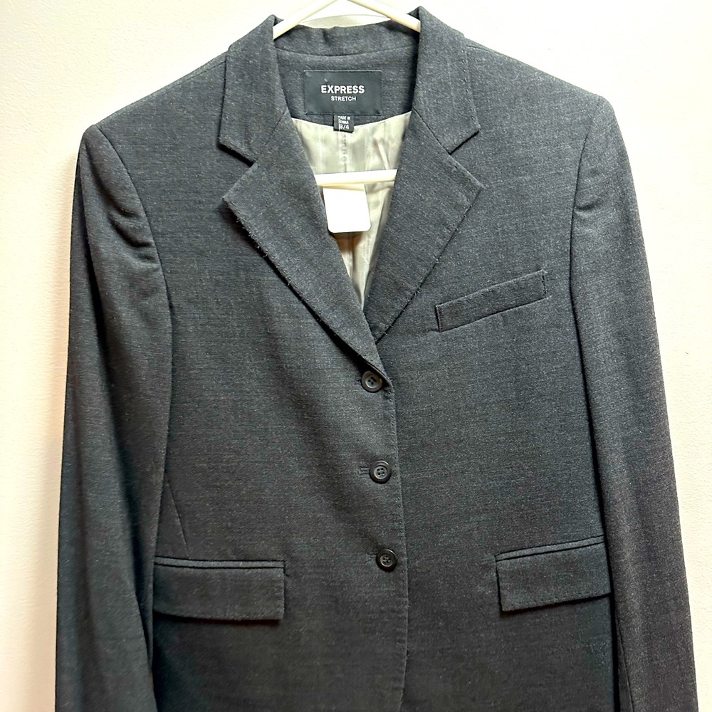 Express Gray Blazer top Size 3/4